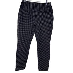 Cabi black and white Polkadot cropped pants size 6 Slim fit Stretch